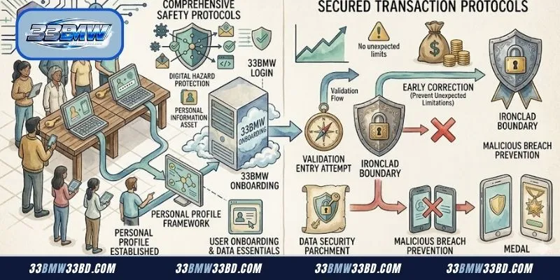 Corporate warning graphics outlining necessary instructions for avoiding common administrative deposit mistakes