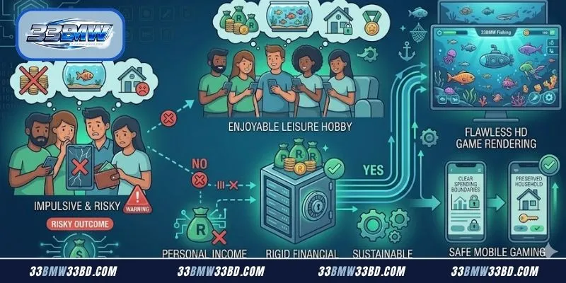 Smartphone screens displaying interactive responsible banking limits for arcade game profiles